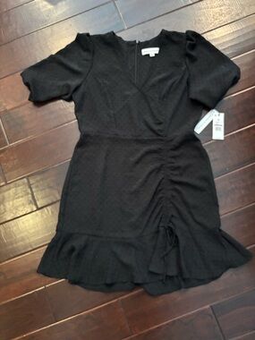 Emma & Michele Black Side Tie Dress - Size Medium